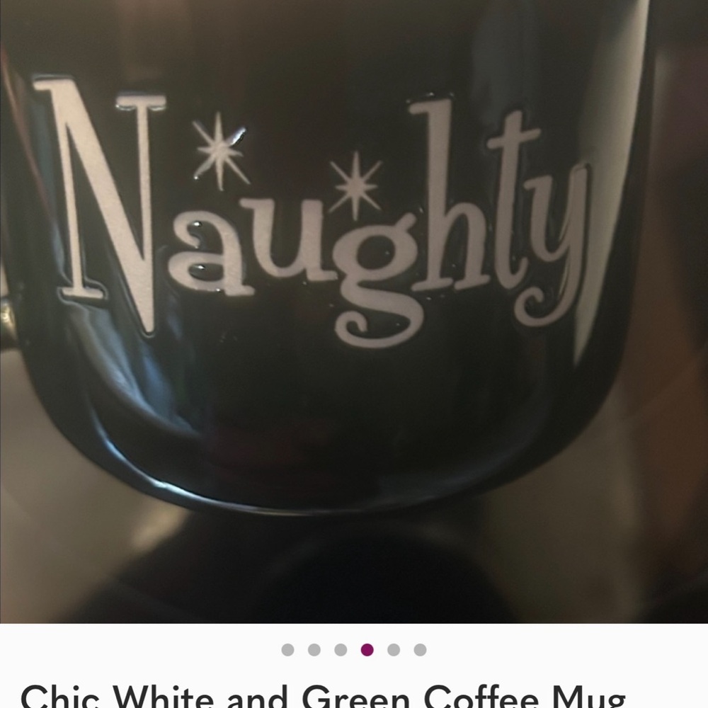 Green and White Coffee Mug